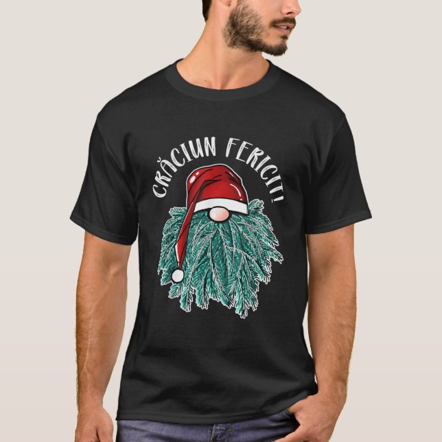 Romanian Merry Christmas Craciun fericit  T-Shirt (Front)