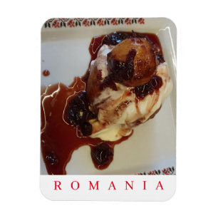 Romanian Papanasi view fridge magnet