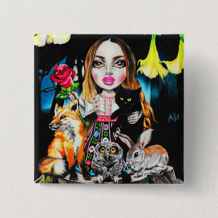 Romanian Princess 15 Cm Square Badge
