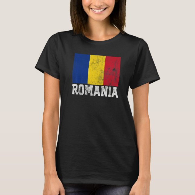 Romanian Romania Flag   Home Souvenir Men Women T-Shirt (Front)