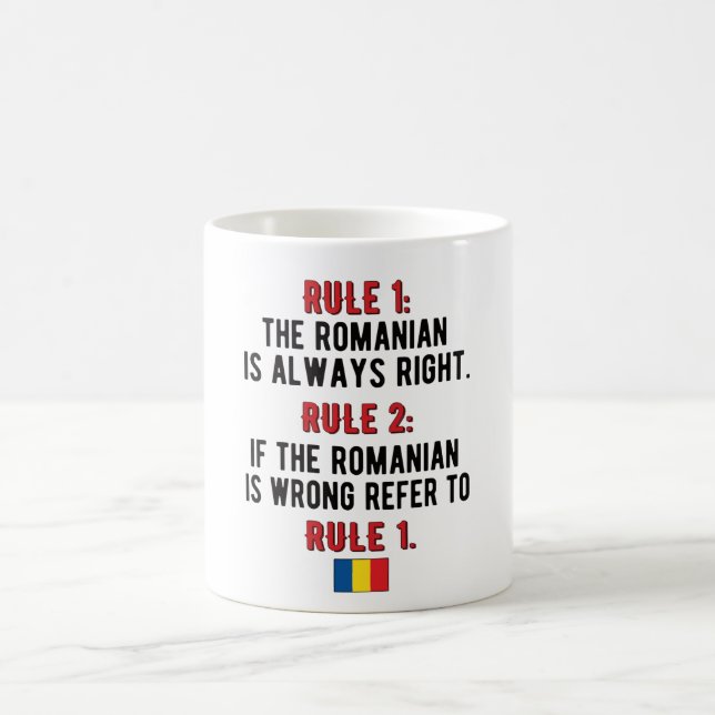 Romanian Roots Romania Flag Romanian Heritage Coffee Mug (Center)