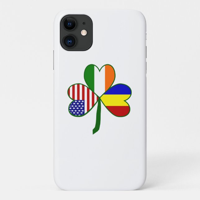 Romanian Shamrock Case-Mate iPhone Case (Back)