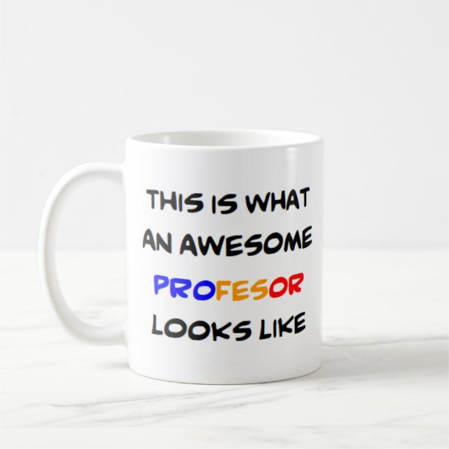 romanian teacher profesor, awesome coffee mug (Left)