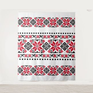 Romanian Traditional Motif "The Stars" Tapestry