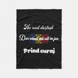 Romanian Traditionally Funny  Fleece Blanket