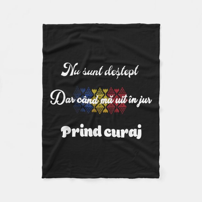 Romanian Traditionally Funny  Fleece Blanket (Front)