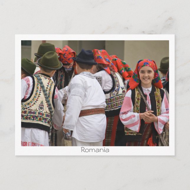 Romanian traditions postcard (Front)
