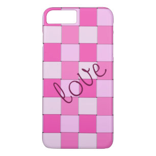 Romanic Pink Woven Tiles with Love iPhone 8 Plus/7 Plus Case