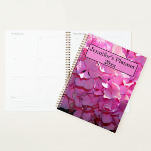 Romanic purple Hydrangeas pink purple flowers Planner