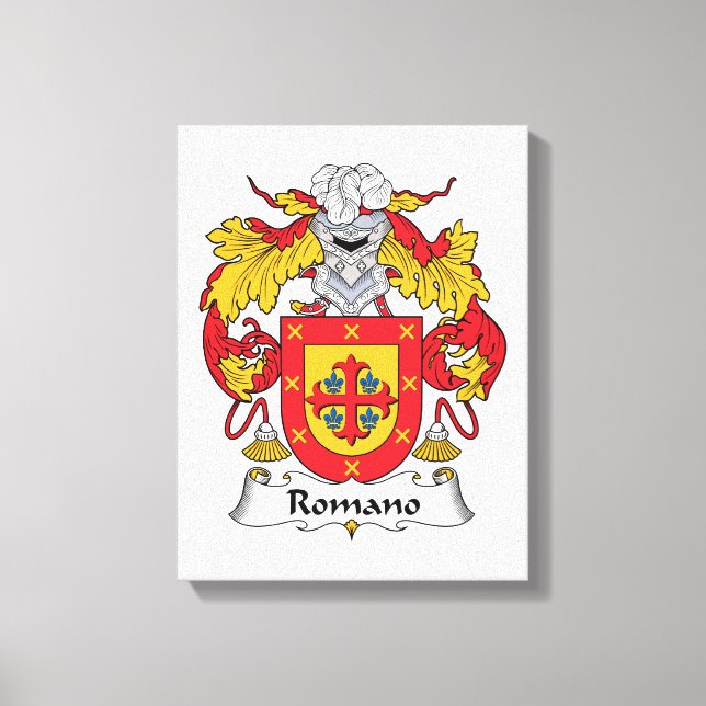 Romano Family Crest Canvas Print (Front)