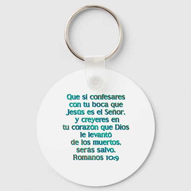 Romanos 10:9 key ring (Front)