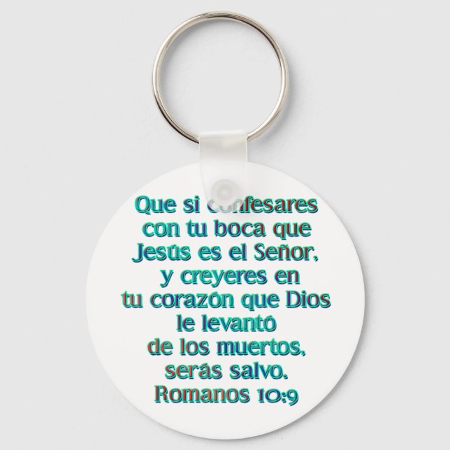 Romanos 10:9 key ring (Front)