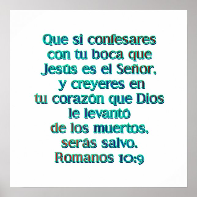 Romanos 10:9 poster (Front)