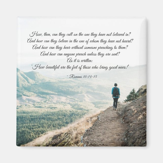 Romans 10:14-15 How then shall they call on Him Magnet (Front)