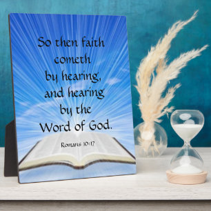 Romans 10:17   plaque