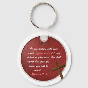 Romans 10:9 key ring