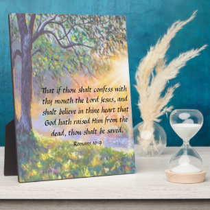 Romans 10:9   Plaque