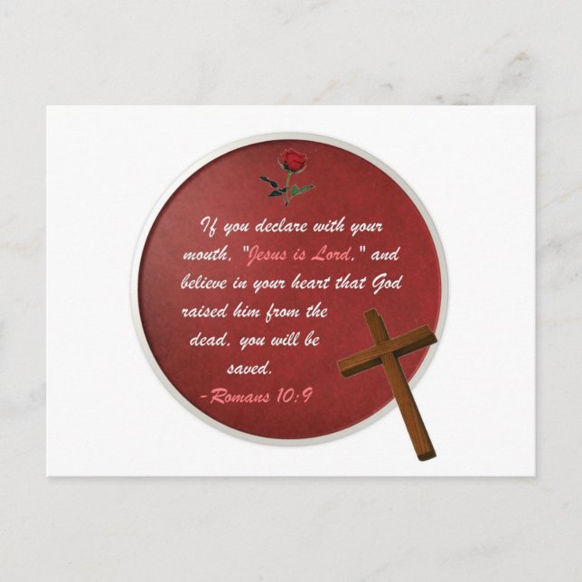 Romans 10:9 postcard (Front)