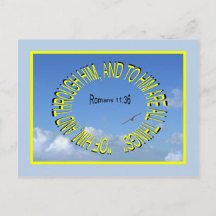 ROMANS 11:36 Postcard