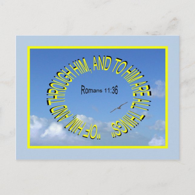 ROMANS 11:36     Postcard (Front)
