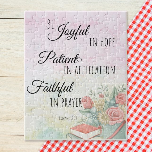 Romans 12:12 Be Joyful in Hope bible verse Jigsaw Puzzle (Creator Uploaded)