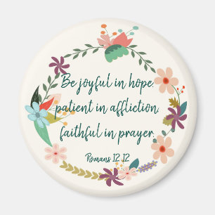 Romans 12:12 magnet