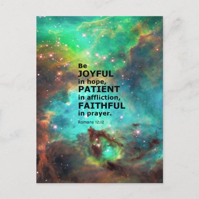 Romans 12:12 postcard (Front)