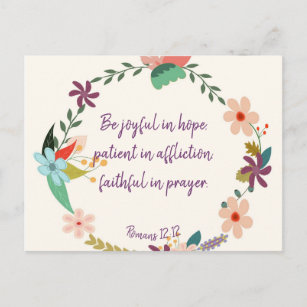 Romans 12:12 postcard