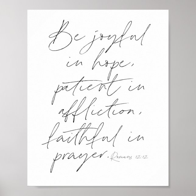 Romans 12:12 Script Poster (Front)