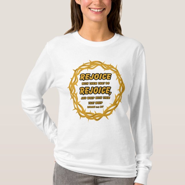 Romans 12:15 Bible Scripture Women's Long Sleeve T-Shirt (Front)