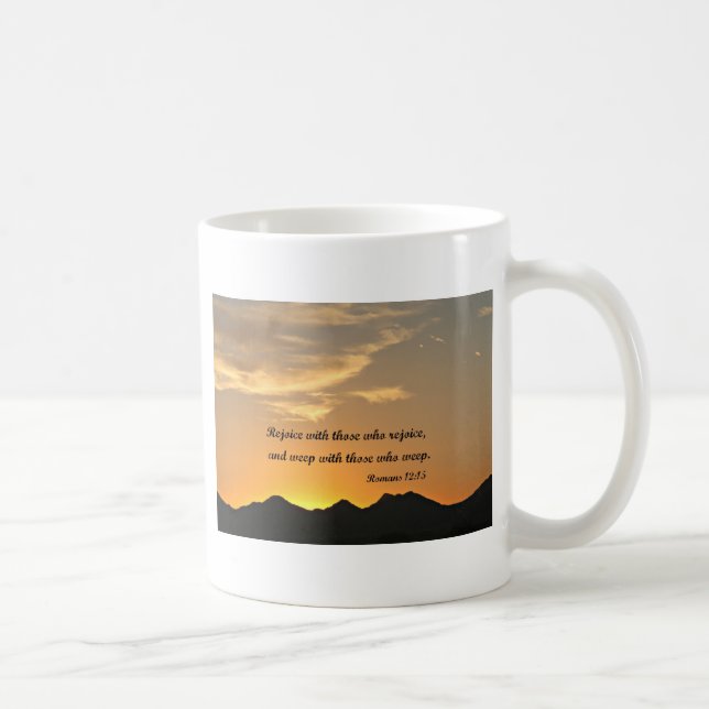 Romans 12:15 coffee mug (Right)