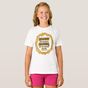 Romans 12:15 KJV Bible Scripture Verse Girl's T-Shirt