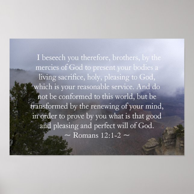 Romans 12:1-2 Poster (Front)