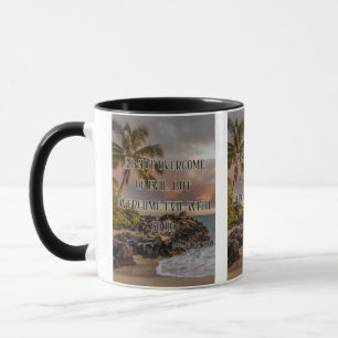 Romans 12:21 KJV Bible Verse Pic Two-Tone Mug