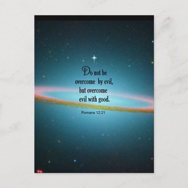 Romans 12:21 postcard (Front)