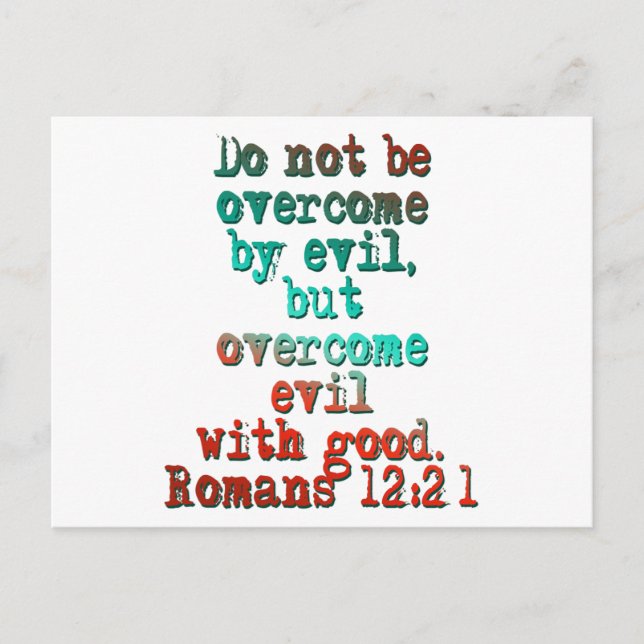 Romans 12:21 postcard (Front)