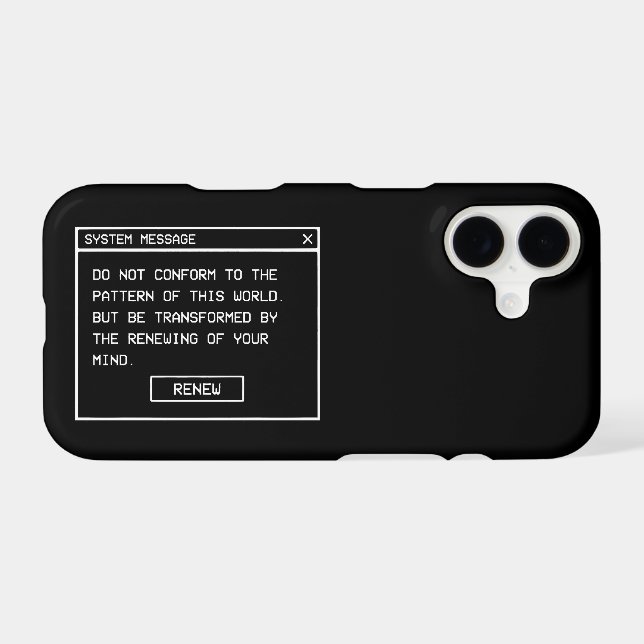 Romans 12:2 Black and White Computer Alert Window (Back (Horizontal))
