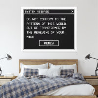 Romans 12:2 Black and White Computer Alert Window