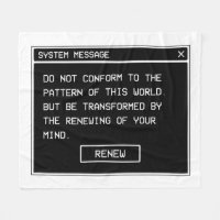 Romans 12:2 Black and White Computer Alert Window