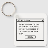 Romans 12:2 Black and White Computer Alert Window