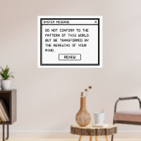 Romans 12:2 Black and White Computer Alert Window