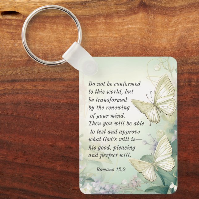 Romans 12:2 Do not Conform to this World Bible Key Ring (Front)