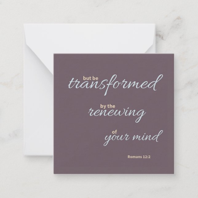 Romans 12:2 Flat Note Card (Front)