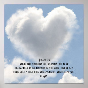 Romans 12:2 Inspirational-Bible-Verse Blessing Poster