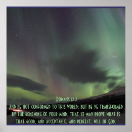 Romans 12:2 Inspirational-Bible-Verse Blessing Poster
