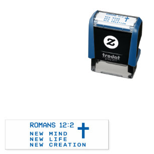 Romans 12:2 New Mind Life Creation Minimalist Self-inking Stamp