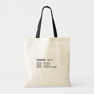 Romans 12:2 New Mind Life Creation Minimalist Tote Bag
