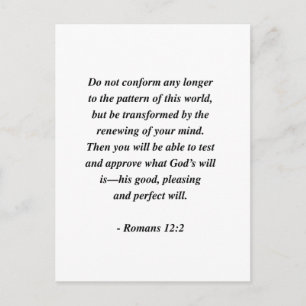 ROMANS 12:2 POSTCARD