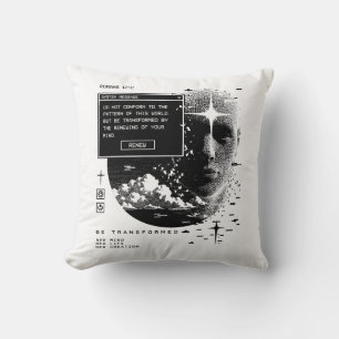 Romans 12:2 Renew Your Mind System Message Alert Cushion