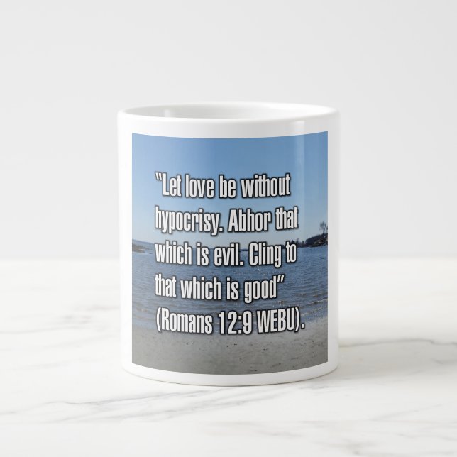 Romans 12:9 WEBU Mug (Front)